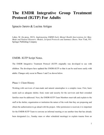 The EMDR Integrative Group Treatment Protocol (IGTP) For Adults