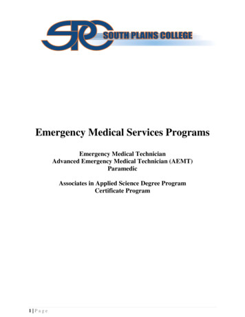 Emergency Medical Services Programs - South Plains College