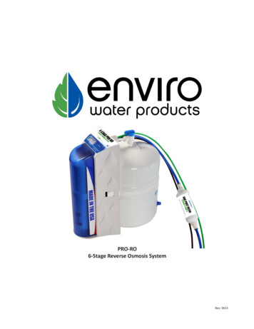 PRO-RO 6-Stage Reverse Osmosis System - Enviro Water Products
