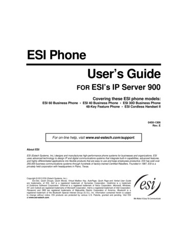 ESI Phone User's Guide - NW Telecom Systems