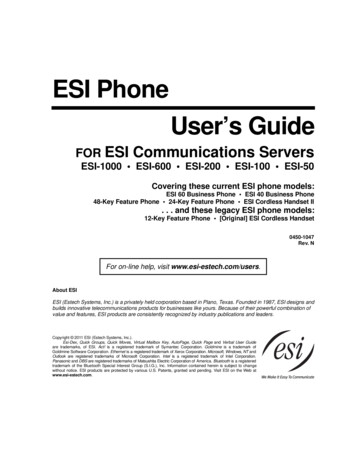 ESI Phone User's Guide - Advnetwork 