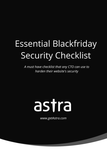 Essential Blackfriday Security Checklist Astra Web Security