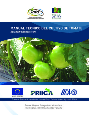 Manual Técnico Del Cultivo De Tomate