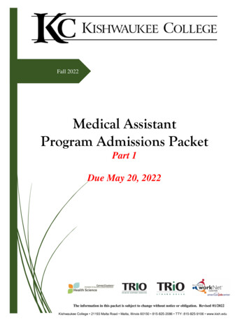 Medical Assistant Program Admissions Packet - Kish.edu