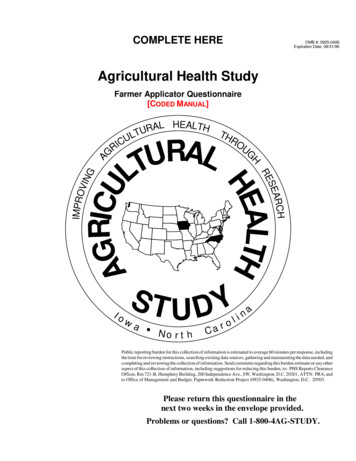 Agricultural Health Study