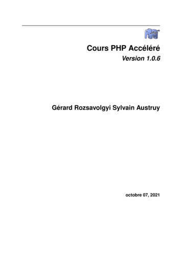 Cours PHP Accéléré - Univ-orleans.fr