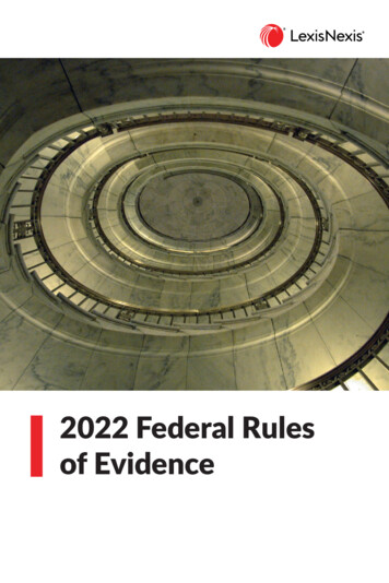 2022 Federal Rules Of Evidence - LexisNexis