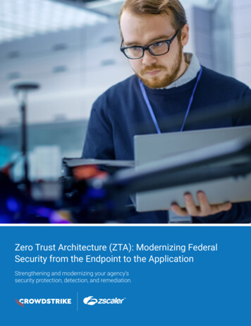 Modernizing Federal Security With Zero Trust Architecture