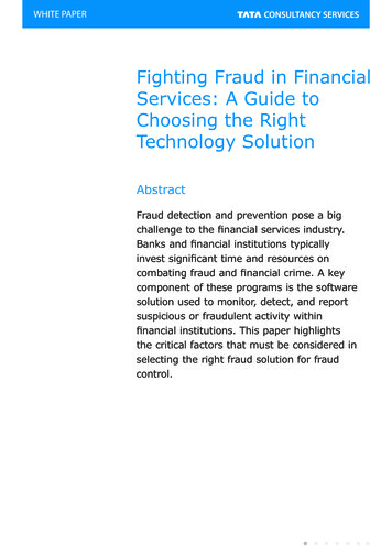 Choosing The Right Fraud Management Solution For Banks - TCS