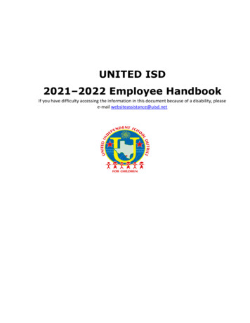 UNITED ISD 2021-2022 Employee Handbook - School Apps
