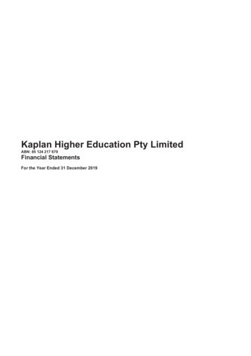 Kaplan Higher Education Pty Limited - Kaplan Australia