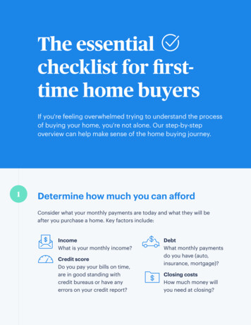 The Essential Checklist For Rst- Time Home Buyers - Opendoor