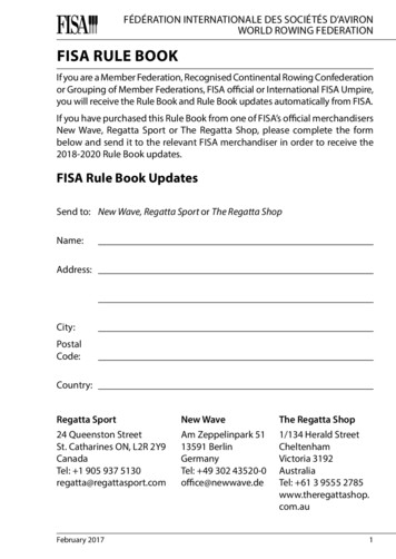 World Rowing Federation Fisa Rule Book