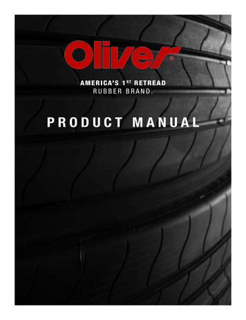 PRODUCT MANUAL - Oliver Retread Tires