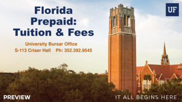 Florida Prepaid: Tuition & Fees - Finance & Accounting