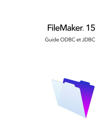 Guide ODBC Et JDBC FileMaker 15 - Claris