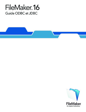 Guide ODBC Et JDBC FileMaker 16 - Claris