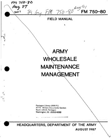 ARMY MAINTENANCE MANAGEMENT - Bits.de