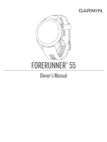 FORERUNNER Owner's Manual 55 - Garmin