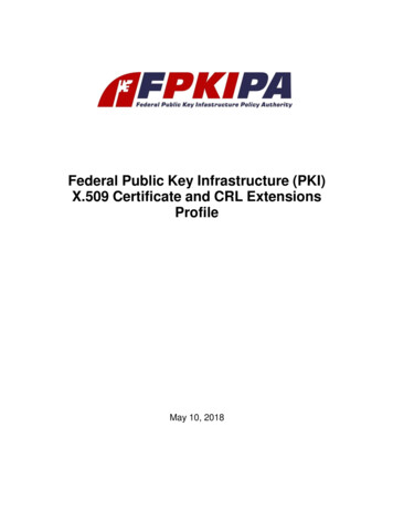 Federal Public Key Infrastructure (PKI) X.509 Certificate And CRL .