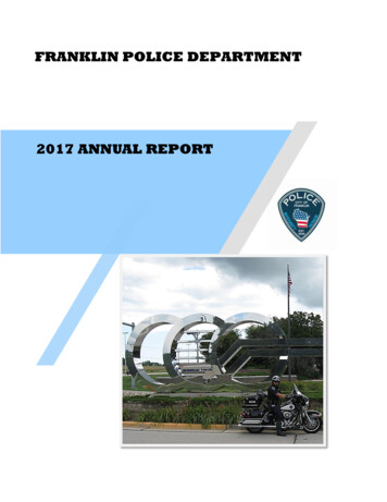 Franklin Police Department 2017 Annual Report