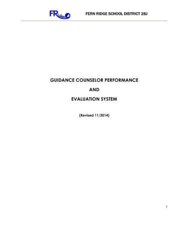 Guidance Counselor Performance And Evaluation System