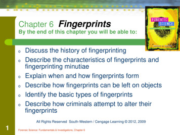 Chapter 6 Fingerprints - Chemisd 