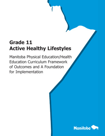 Grade 11 Active Healthy Lifestyles - Province Of Manitoba