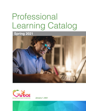 Professional Learning Catalog - Georgia Department Of Education