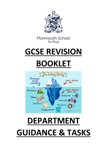 GCSE REVISION BOOKLET - Habsmonmouth