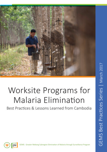 Worksite Programs For Malaria Elimination - Home : PSI