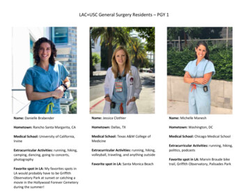 LAC USC General Surgery Residents - PGY 1