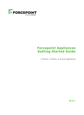 Forcepoint TRITON Appliances Getting Started Guide Version 8.4 - Websense