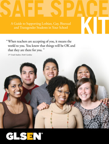 SAFE SPACE A Guide To Supporting Lesbian, Gay, Bisexual KIT And .