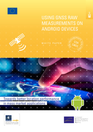 USING GNSS RAW MEASUREMENTS ON ANDROID DEVICES - Europa