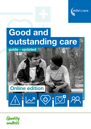 Good And Outstanding Care Guide - Skills For Care