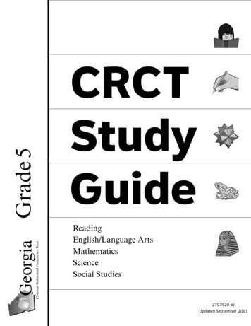 Grade 5 Study Guide - Georgia Department Of Education