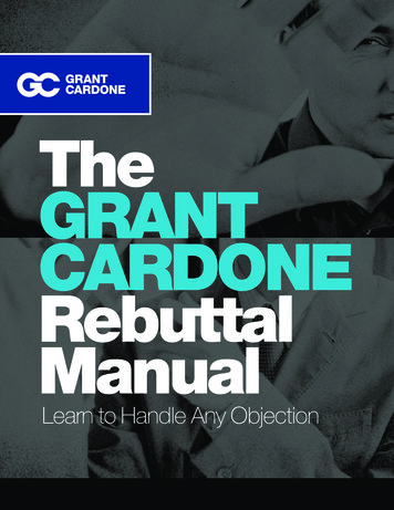 The GRANT CARDONE Rebuttal Manual - Mcaetraining 