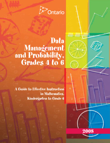 Data Management And Probability, Grades 4 To 6 - EWorkshop