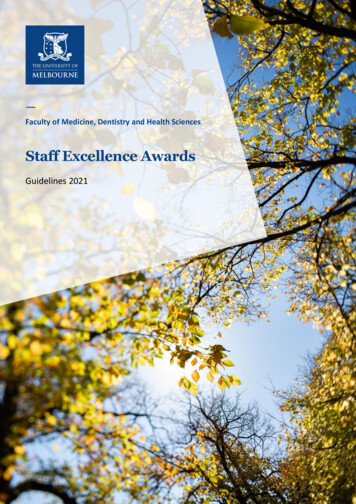 Staff Excellence Awards - Study Medicine, Dentistry, And Health .