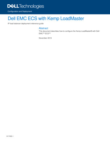 Dell EMC ECS With Kemp LoadMaster - Dell Technologies