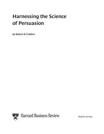 Harnessing The Science Of Persuasion - Cuni.cz