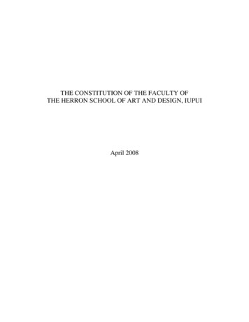 The Constitution Of The Faculty Of The Herron School Of Art And Design .