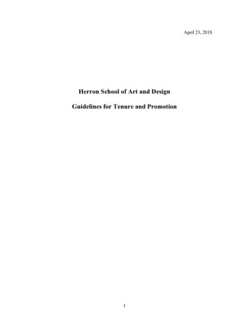 Herron School Of Art And Design Guidelines For Tenure And Promotion