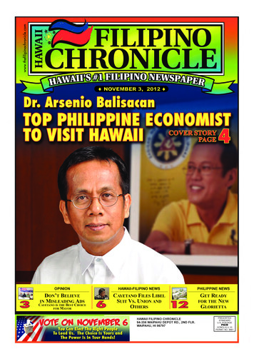 FEBRUARY 19, 2011 NOVEMBER 3, 2012 - The Filipino Chronicle