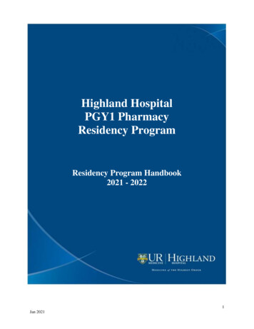 Highland Hospital PGY1 Pharmacy Residency Program - University Of Rochester