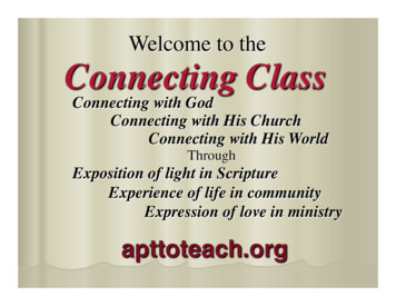 Welcome To The Connecting Class