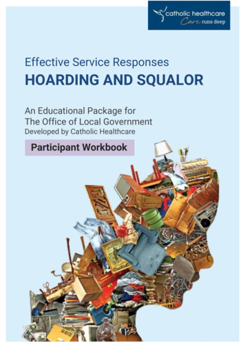 Hoarding And Squalor Workbook - Office Of Local Government