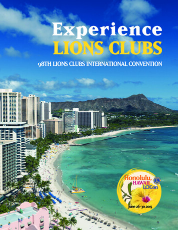 Experience LIONS CLUBS - Lions Clubs International