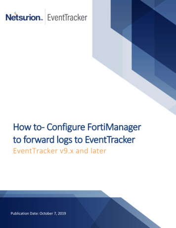 How To- Configure FortiManager To Forward Logs To EventTracker - Netsurion
